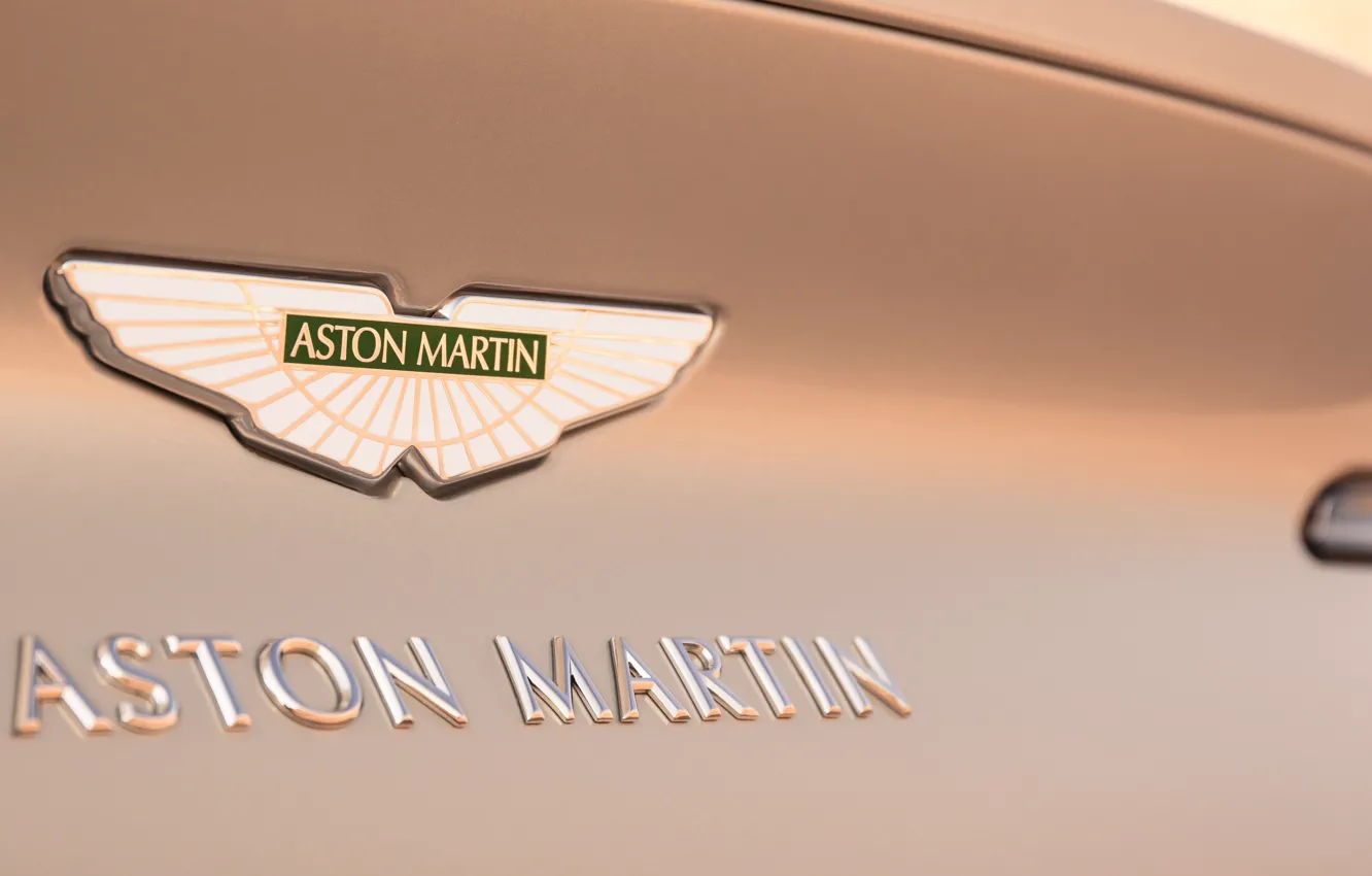 Photo wallpaper Aston Martin, logo, badge, DB11, Aston Martin DB11 Volante
