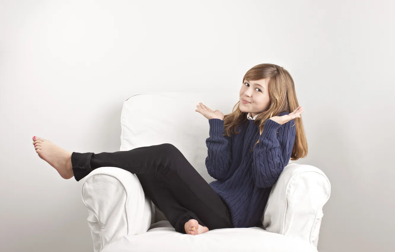 Photo wallpaper girl, chair, photographer, girl, jacket, photography, photographer, Brian Storey