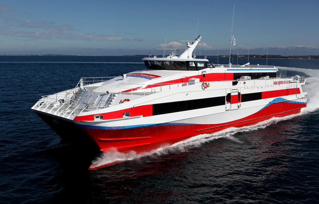 Photo wallpaper sea, The ship, catamaran, Catamaran