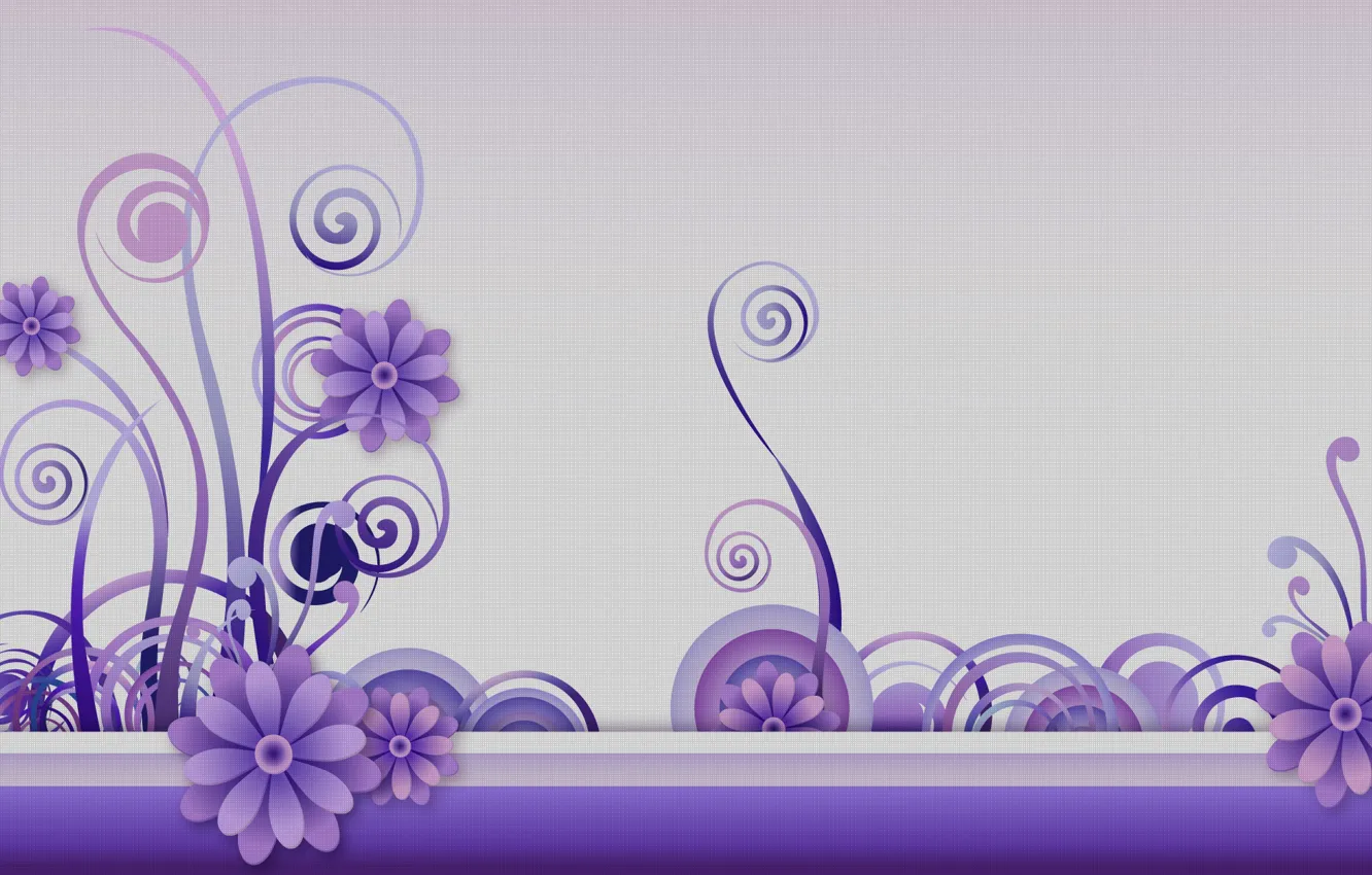 Photo wallpaper flowers, background, curls, graphics, texture
