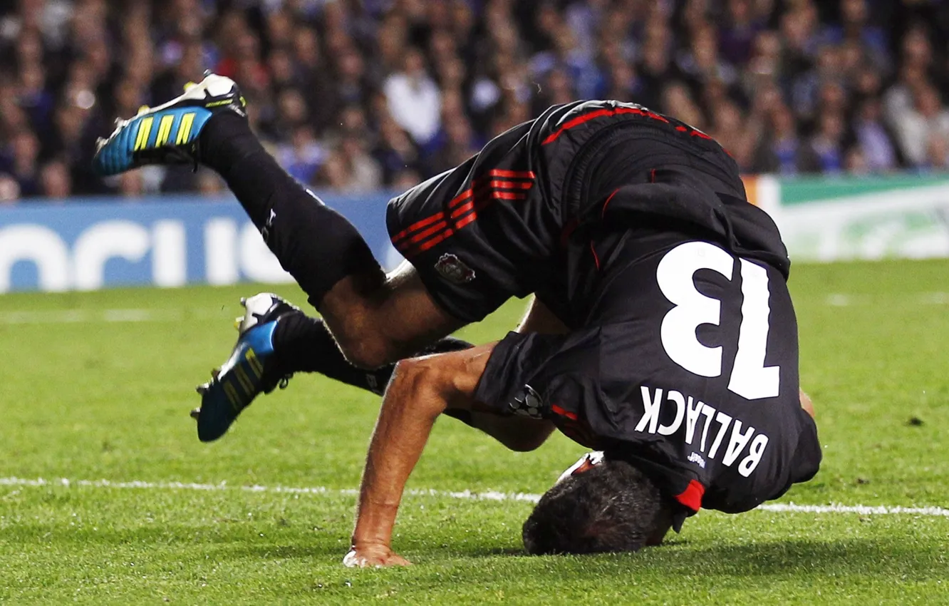 Photo wallpaper midfielder, Michael Ballack, Bayer 04, Michael Ballack, German footballer