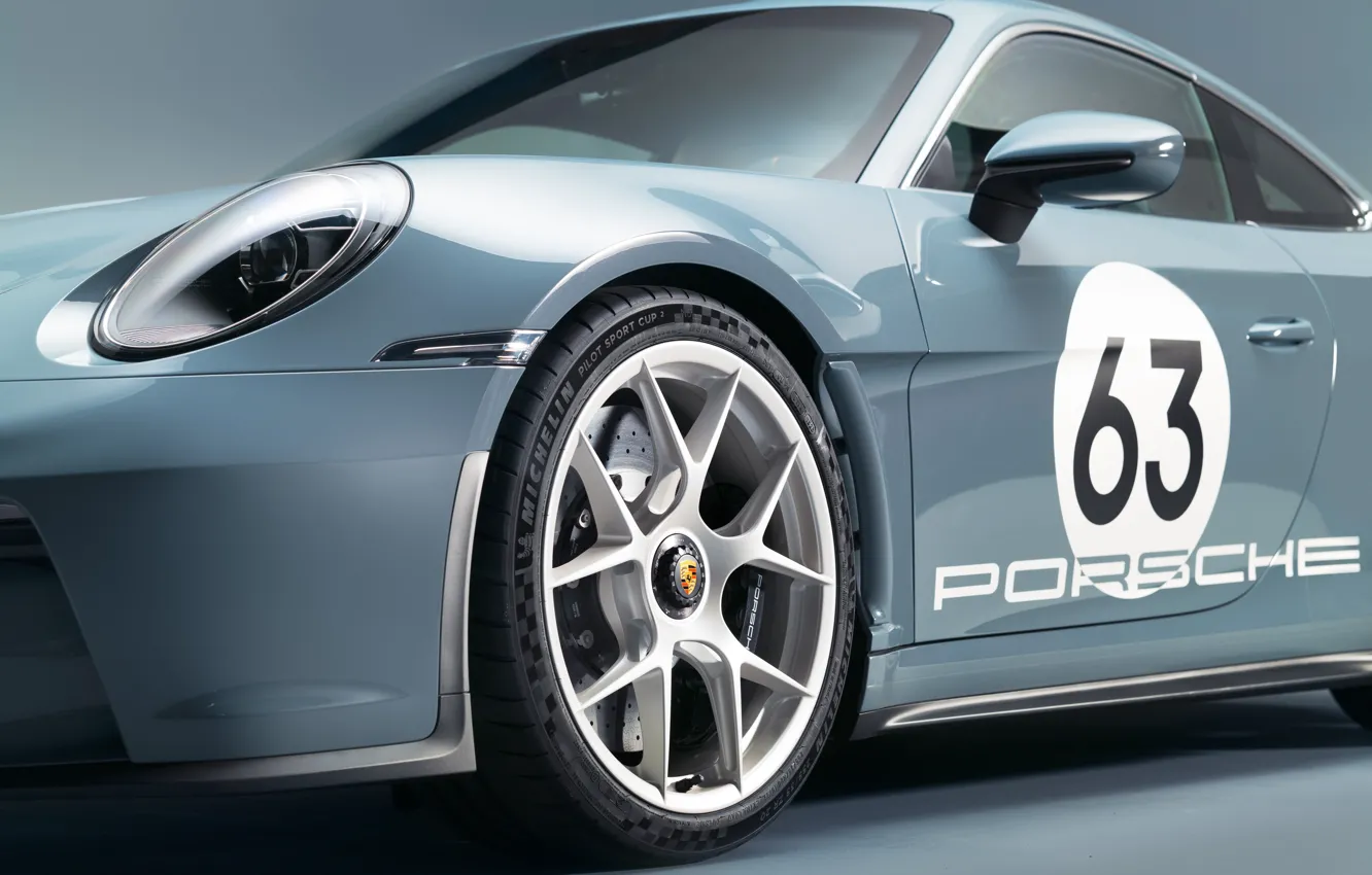 Photo wallpaper 911, Porsche, close-up, wheel, Porsche 911 S/T Heritage Design Package