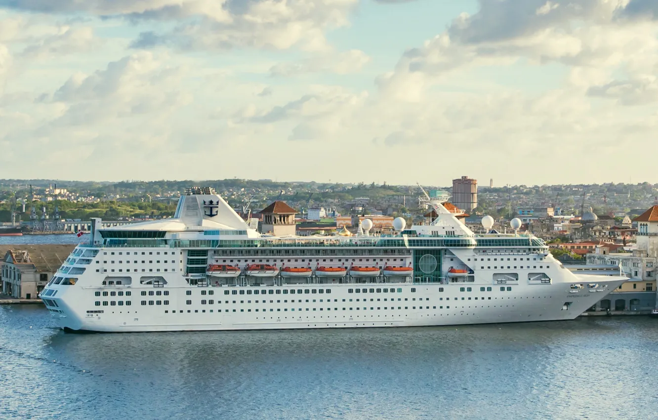 Photo wallpaper landscape, Cuba, liner, Havana