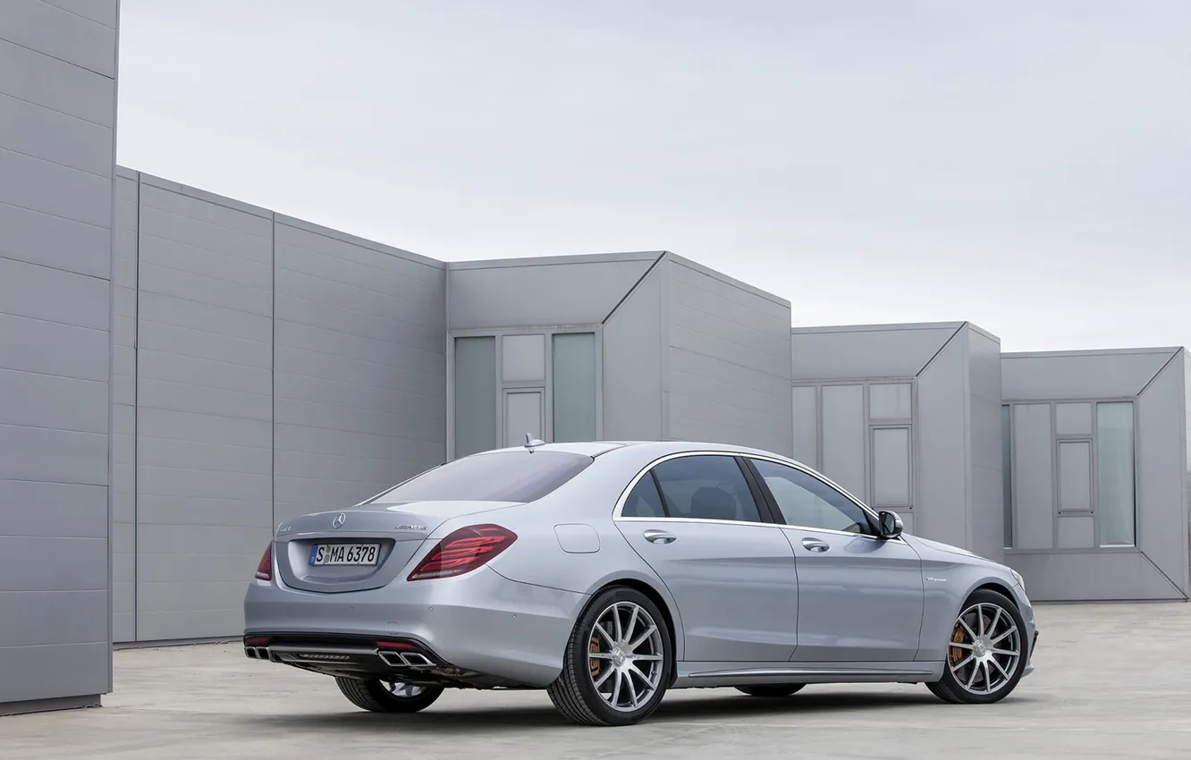 Photo wallpaper grey, Mercedes-Benz, sedan, AMG, S 63