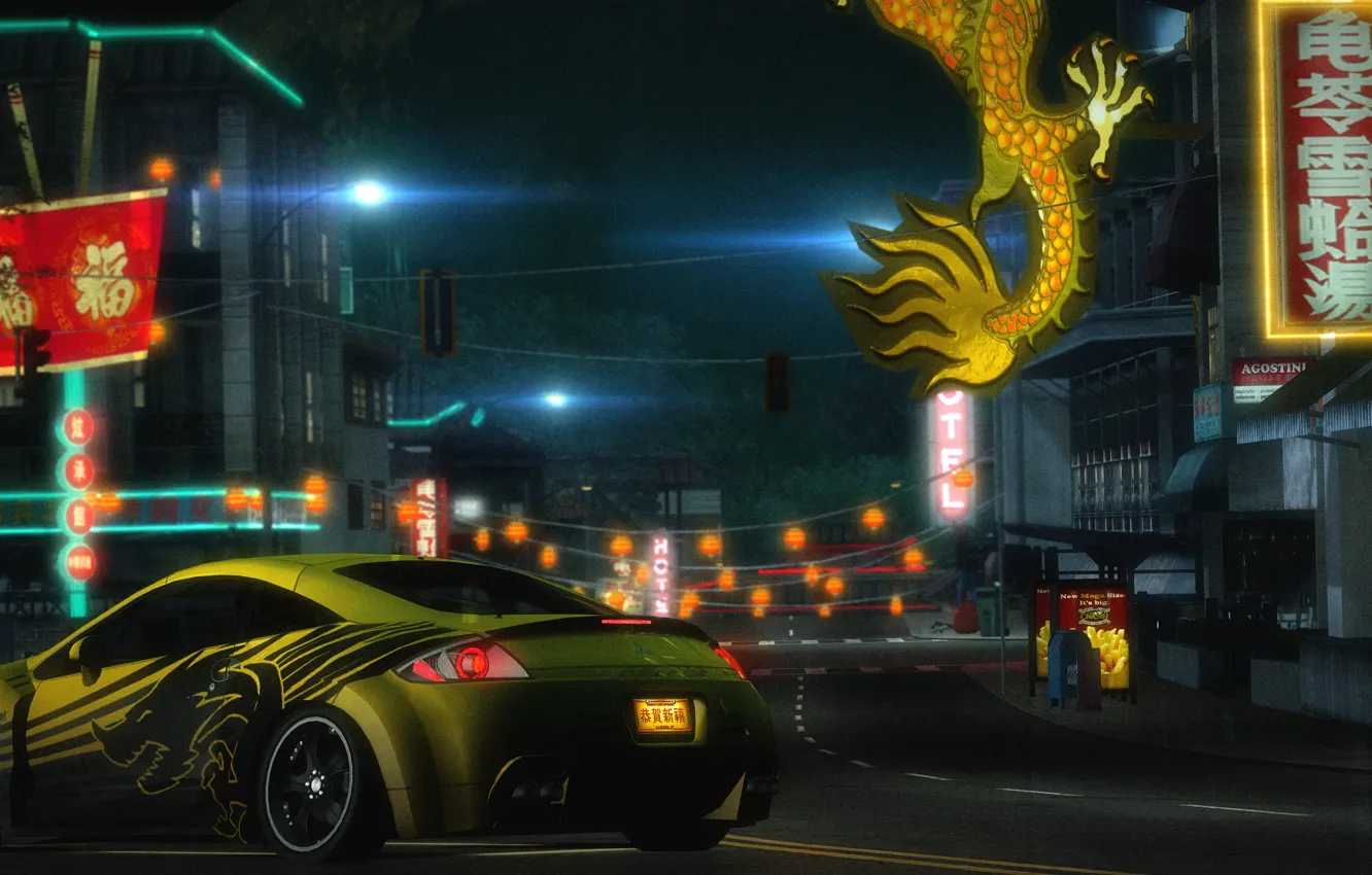 Photo wallpaper Japan, Need for speed world, Mitsubishi Eclipce GT