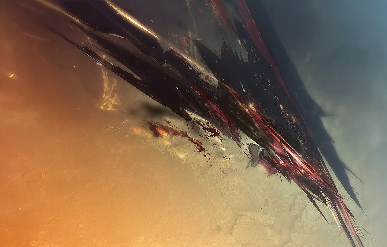 Photo wallpaper sharp rays