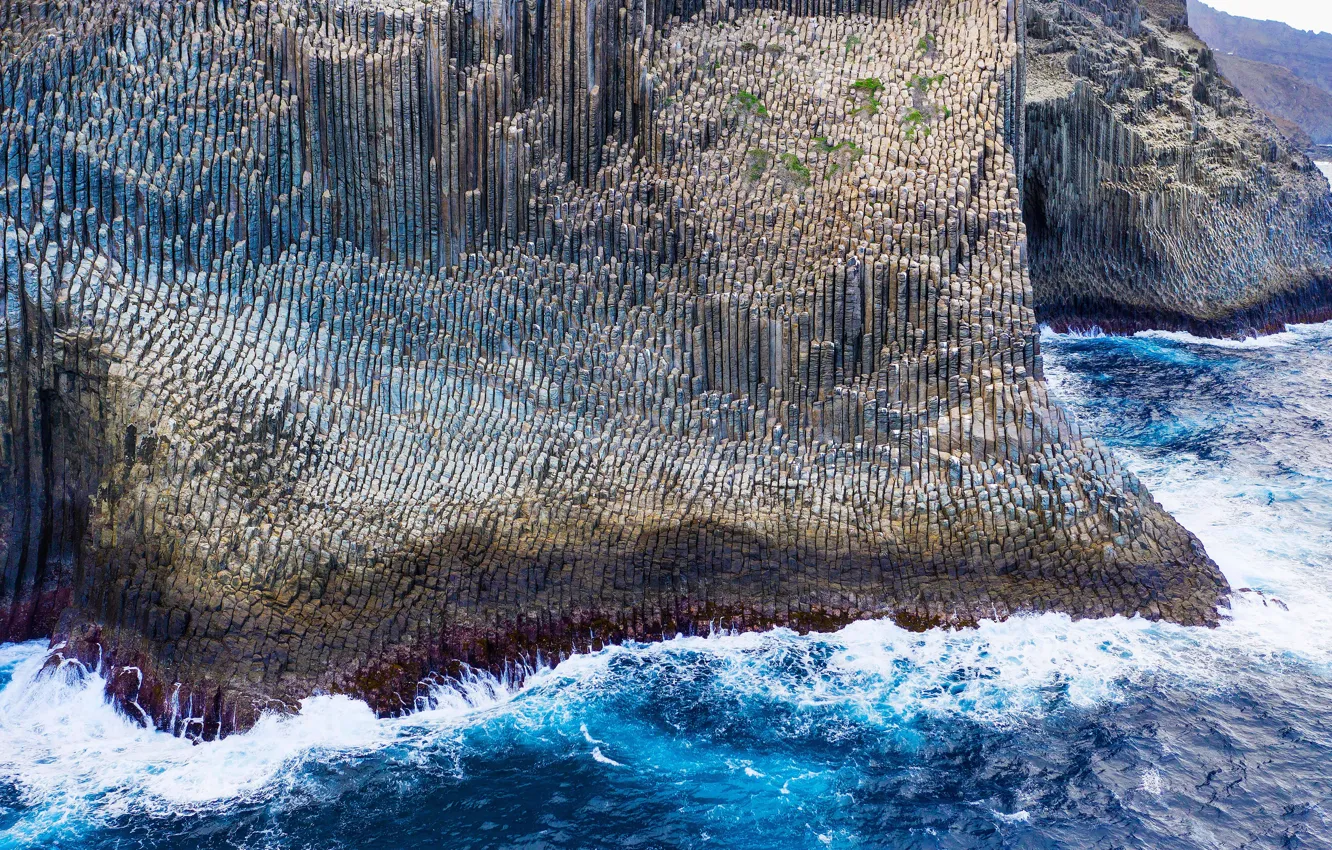 Photo wallpaper rocks, Canary Islands, basalt formations, the island of La Gomera
