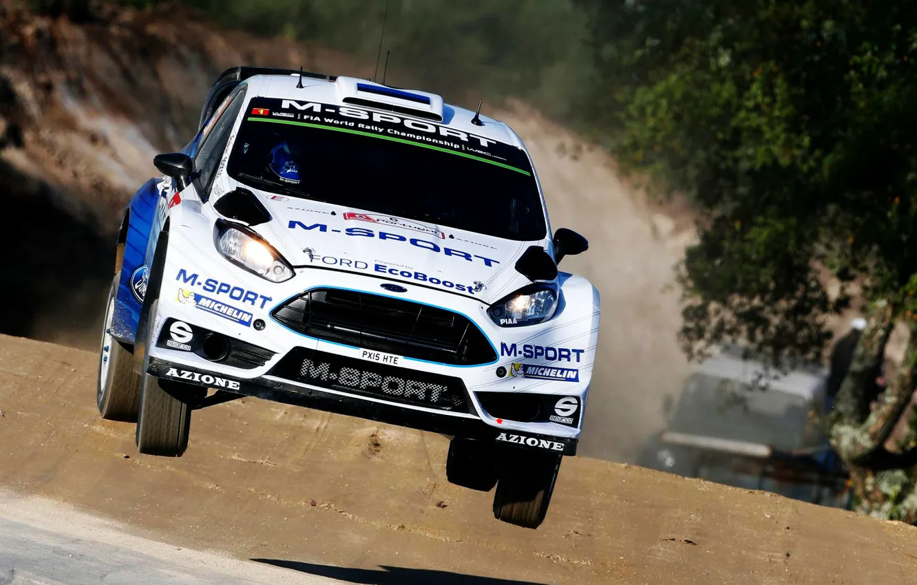 Photo wallpaper Ford, Jump, Ford, WRC, Rally, Rally, Fiesta, There Miss