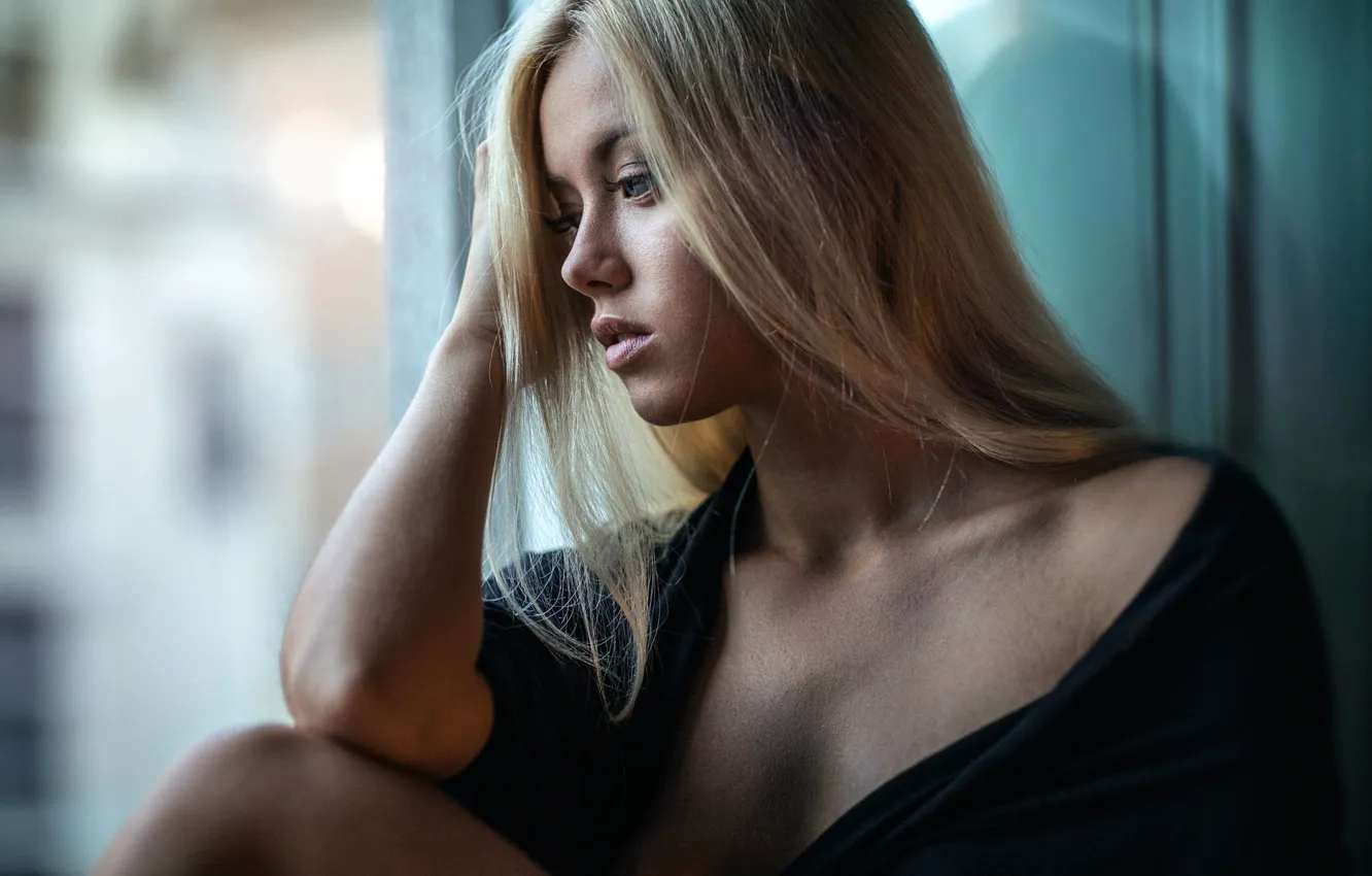 Photo wallpaper sadness, girl, sponge, the beauty, Amanda Gyllensparv