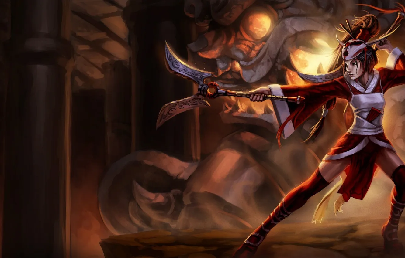 Photo wallpaper Akali, League of Legends, Akali