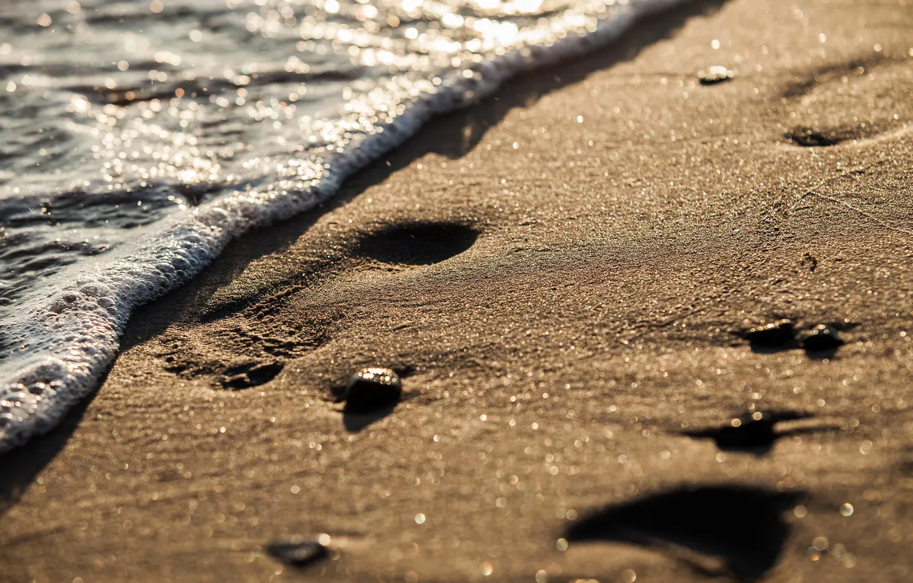 Photo wallpaper sea, beach, nature, bokeh