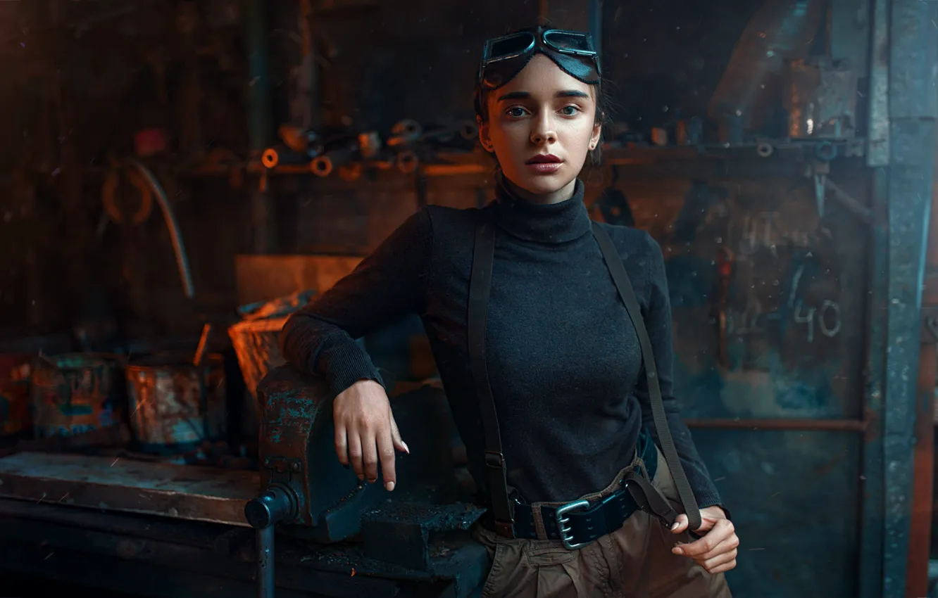 Photo wallpaper girl, glasses, Julia, Max Kuzin