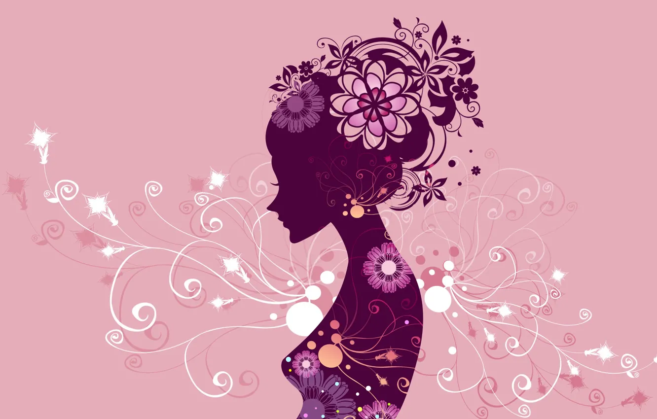 Photo wallpaper style, silhouette, digital art