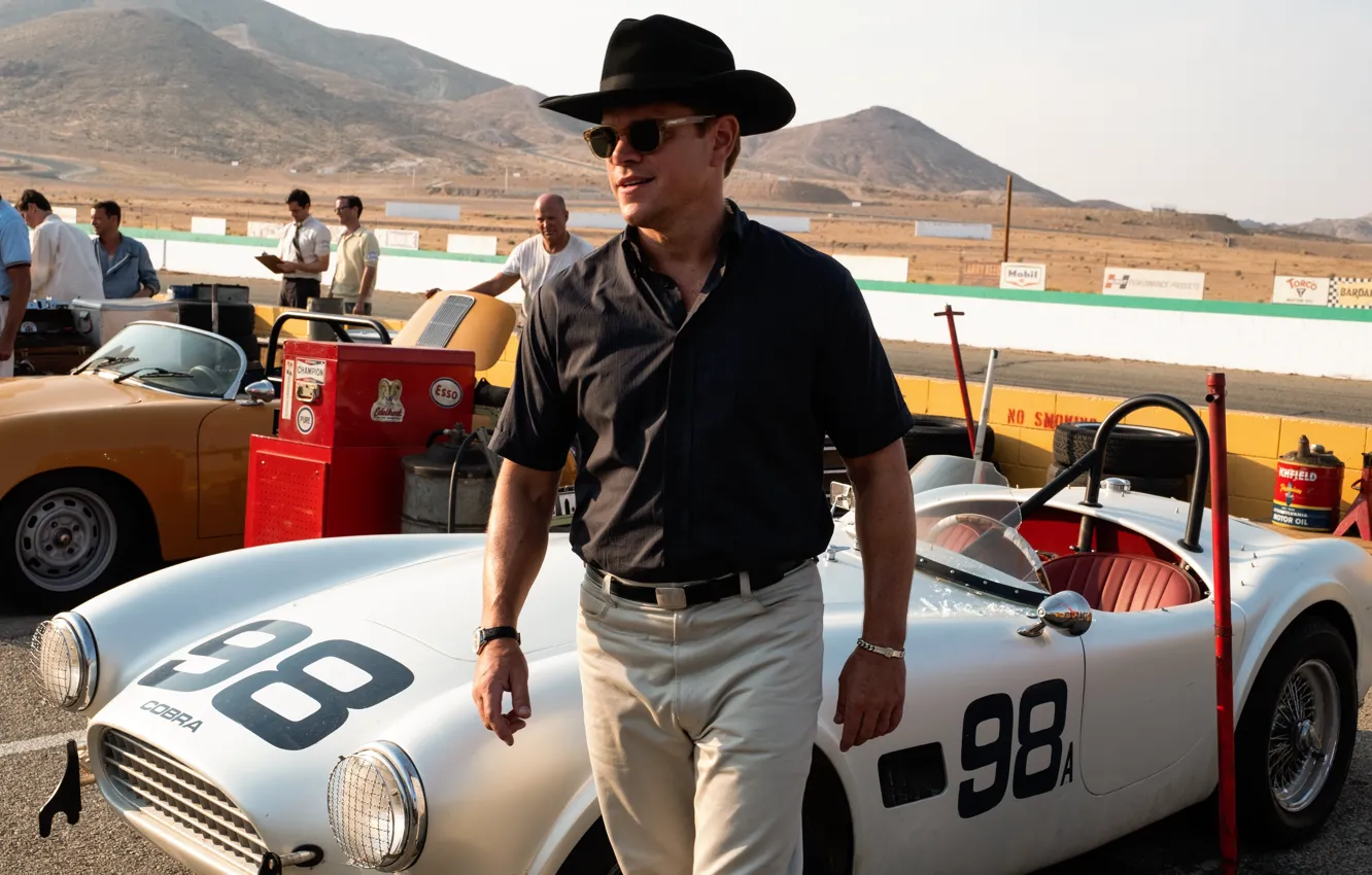 Photo wallpaper Matt Damon, Carroll Shelby, Ford v Ferrari