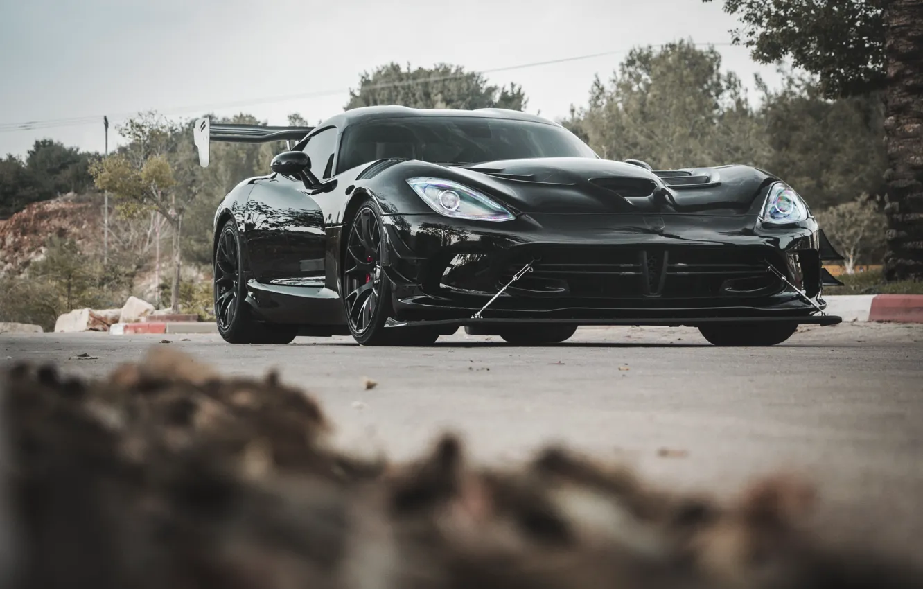 Photo wallpaper Viper, Black, Carbon lip