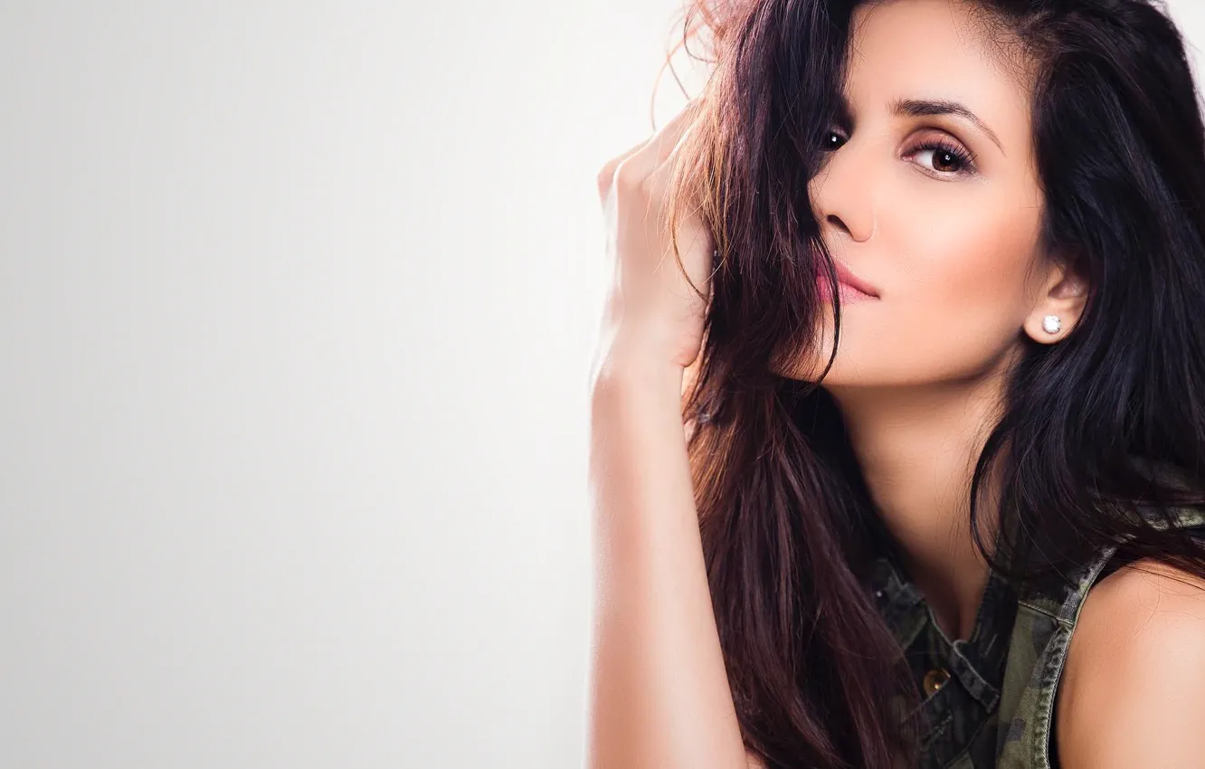 Photo wallpaper girl, hot, sexy, eyes, smile, beautiful, model, pretty