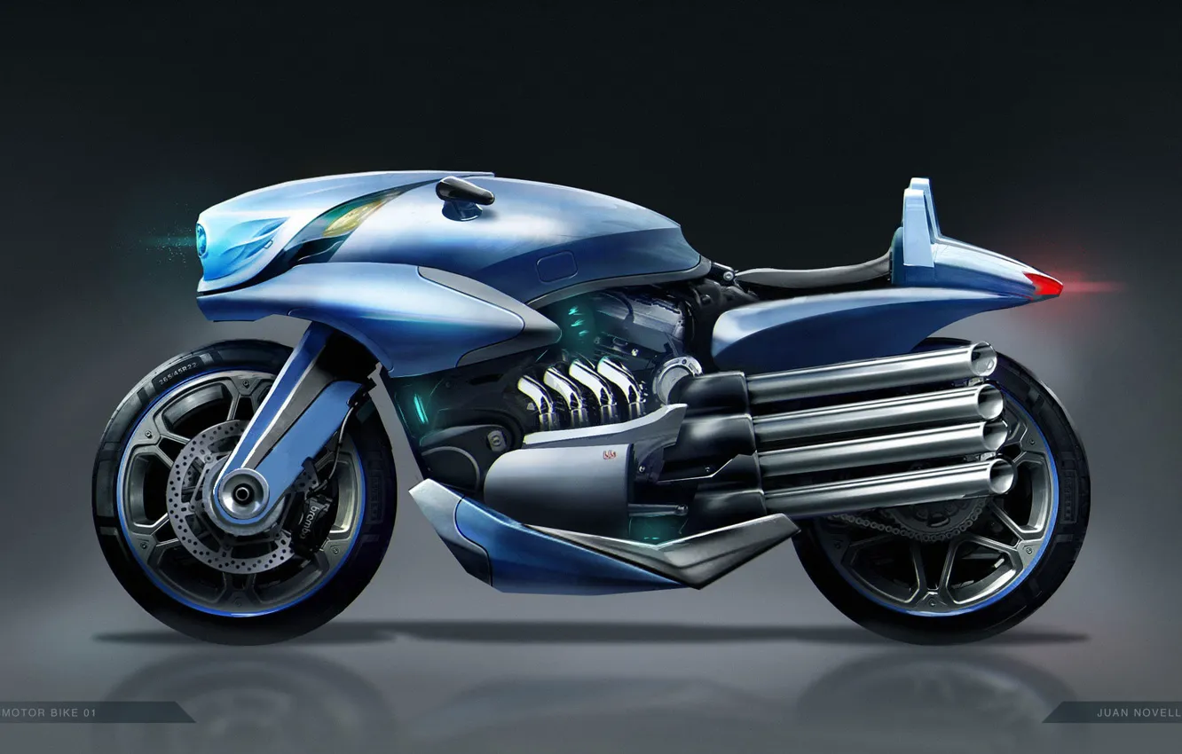 Photo wallpaper design, motorcycle, concept motor bike 01, Juan Novelletto