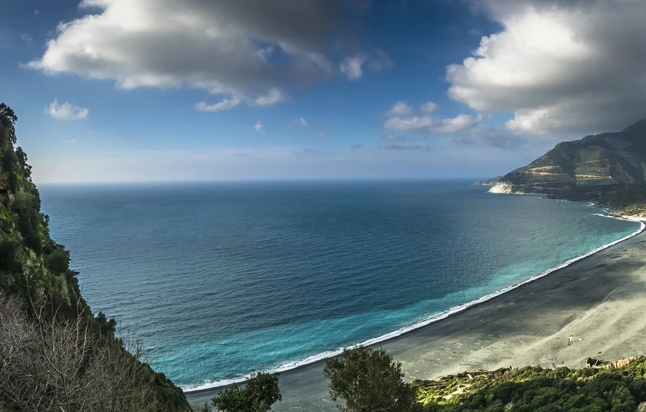 Photo wallpaper beach, sea, coast, Corsica