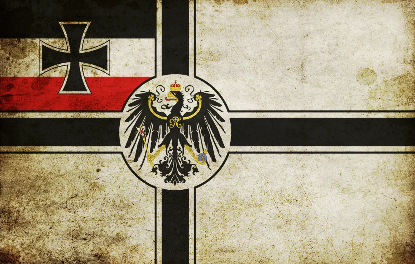 Photo wallpaper eagle, flag, Germany, Imperial naval flag of Germany the period 1871-1918