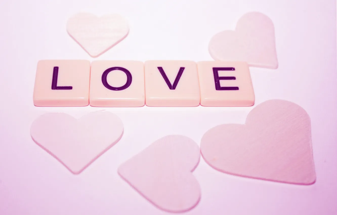 Photo wallpaper macro, love, letters, mood, the inscription, heart, hearts, love