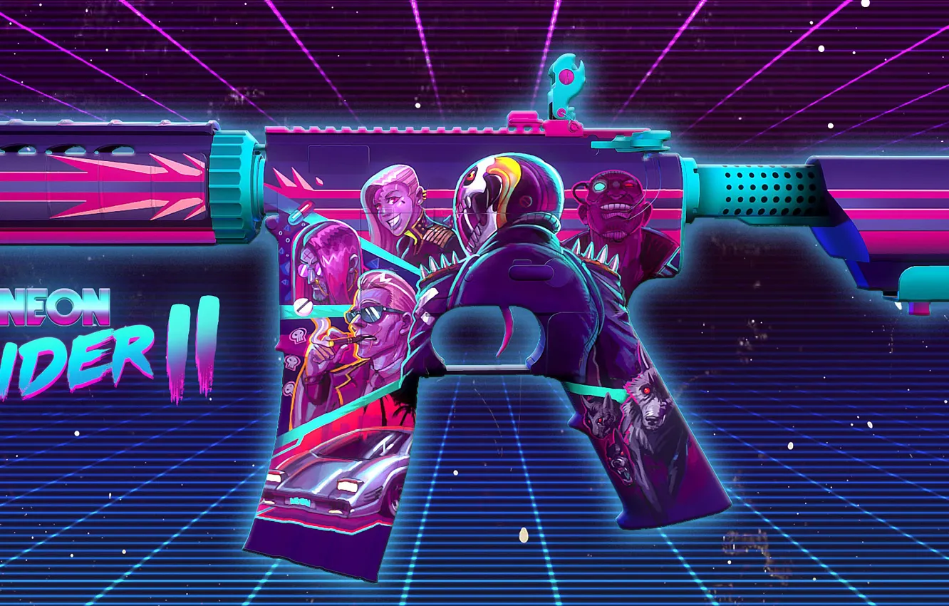 Photo wallpaper line, cars, characters, dog, paint, cs go, Workshop, M4A4