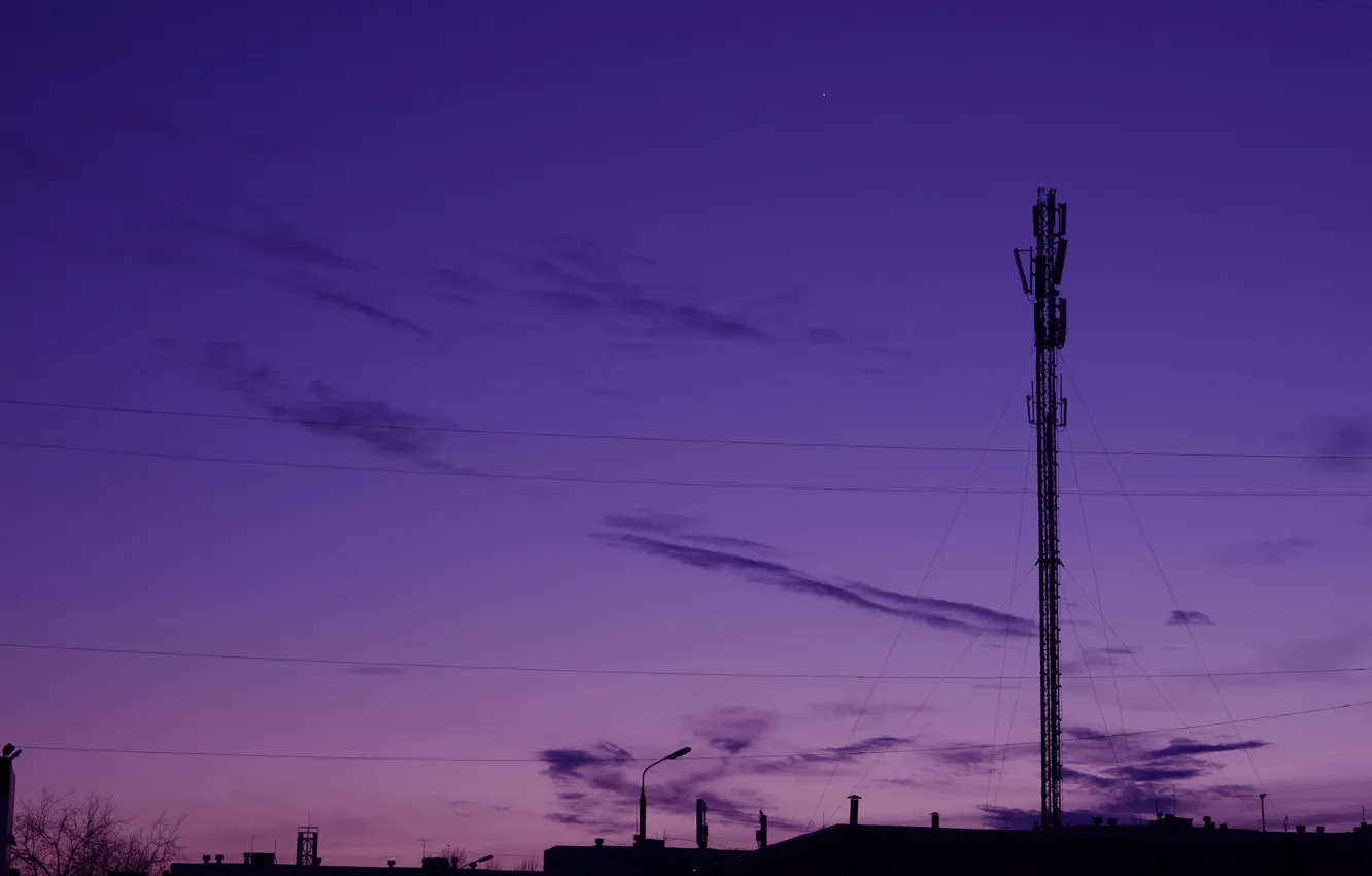 Photo wallpaper the sky, the sun, sunset, nature, pink