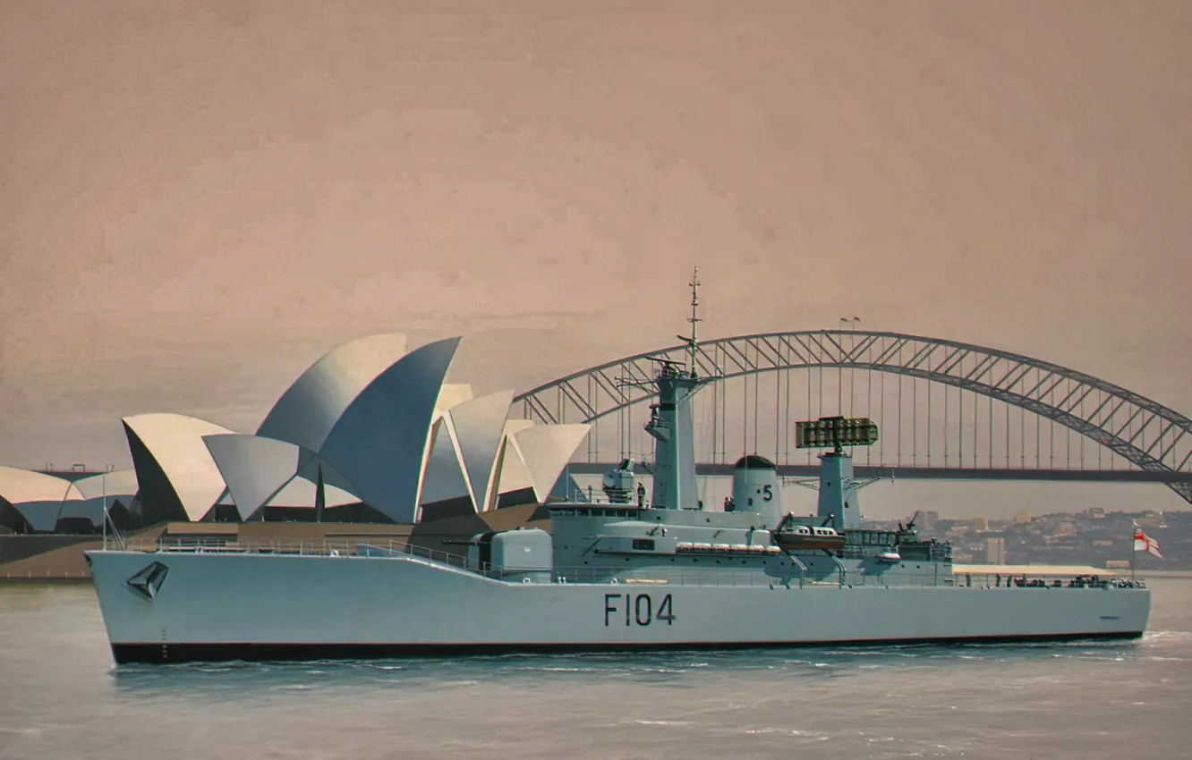 Photo wallpaper sea, art, painting, ship