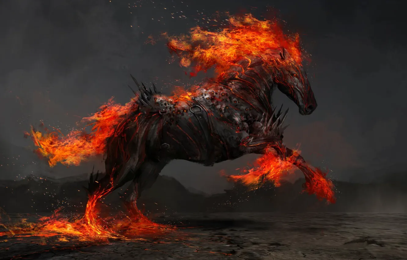 Photo wallpaper horse, war, art, theDURRRRIAN