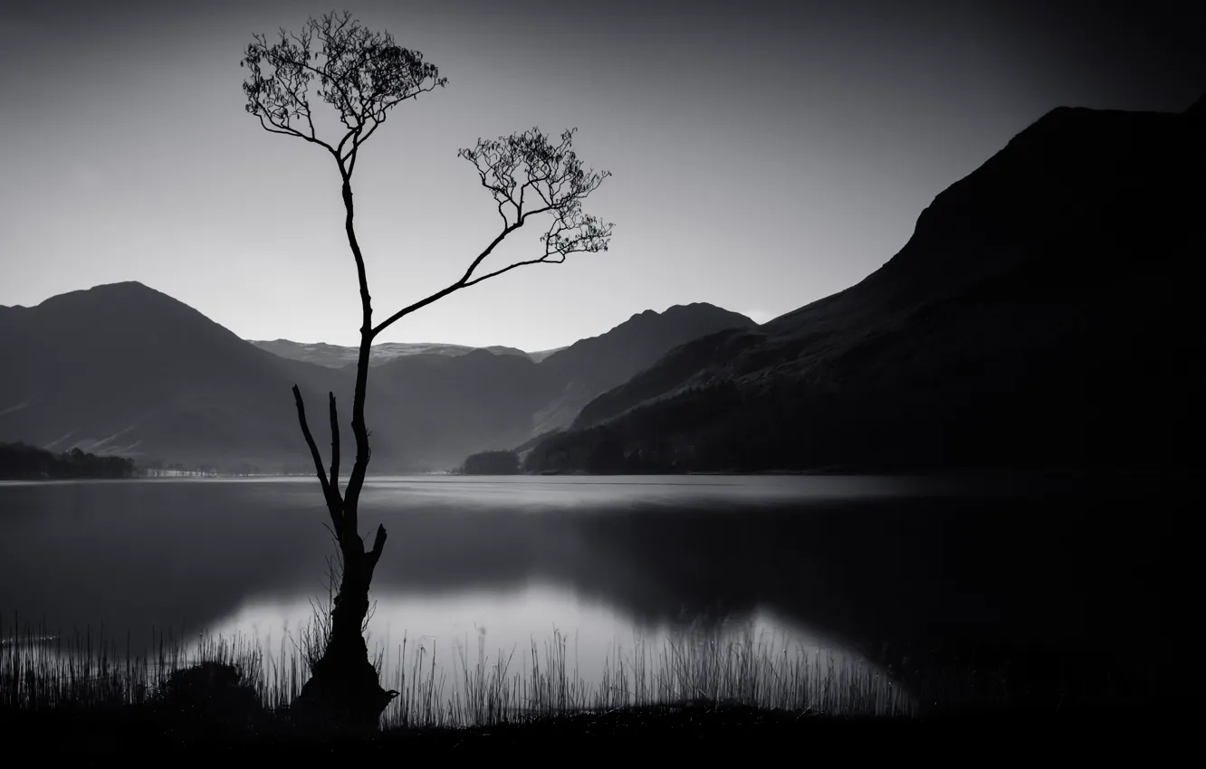 Photo wallpaper lake, Lake District, Buttermere