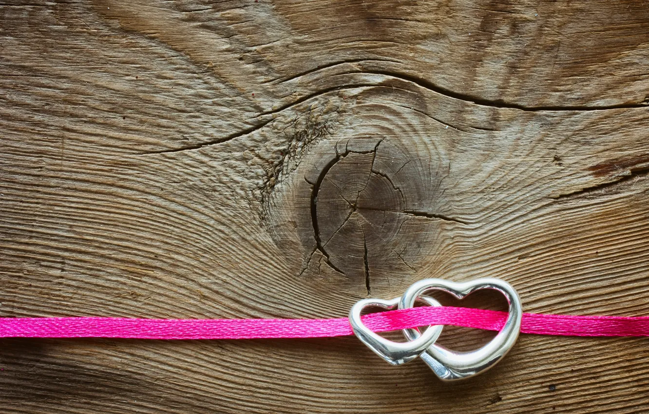 Photo wallpaper heart, hearts, red, love, wood, romantic, hearts, valentine's day