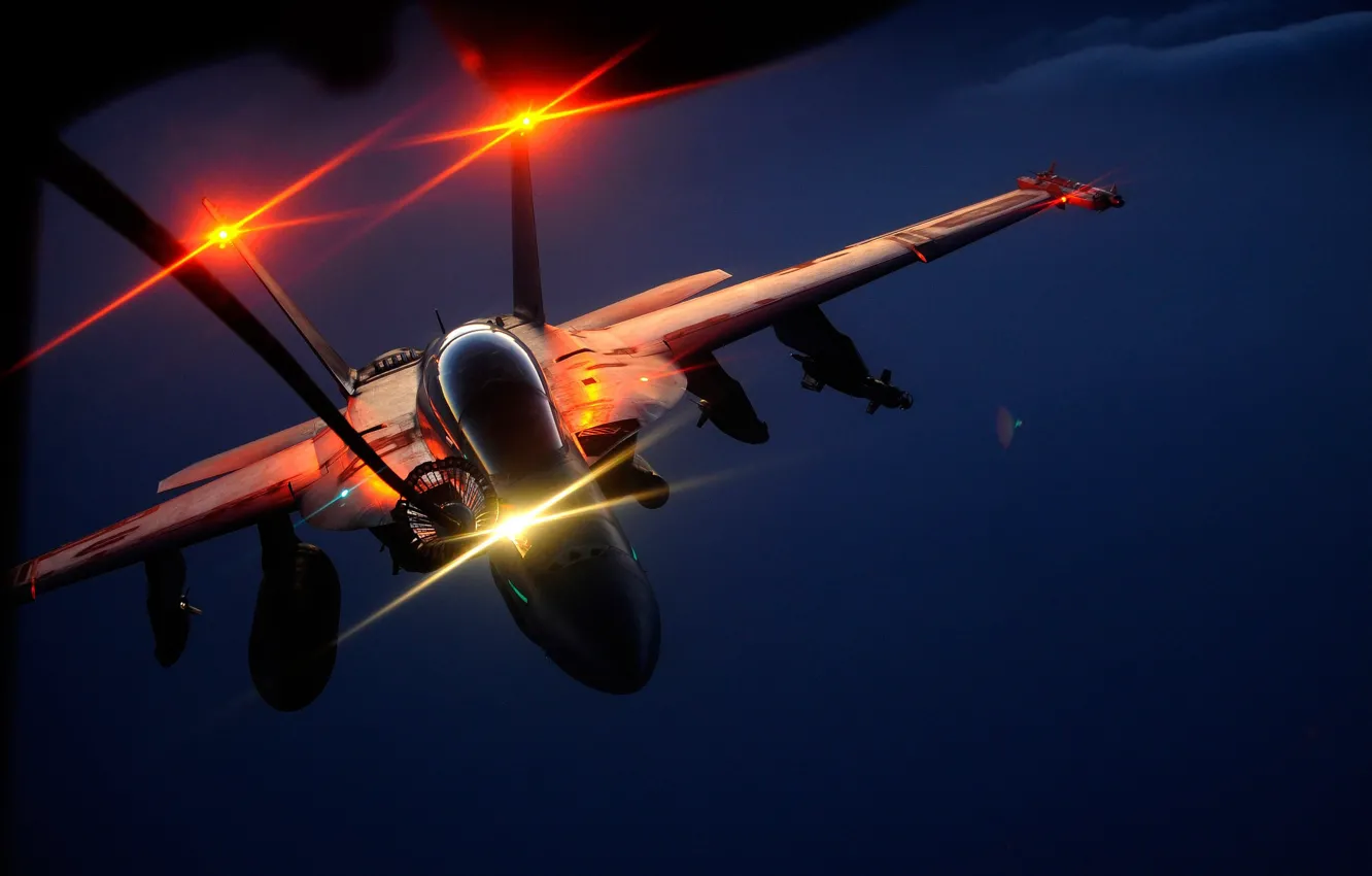 Photo wallpaper lights, fighter, aircraft, bomber, flying, planes, flight, wings