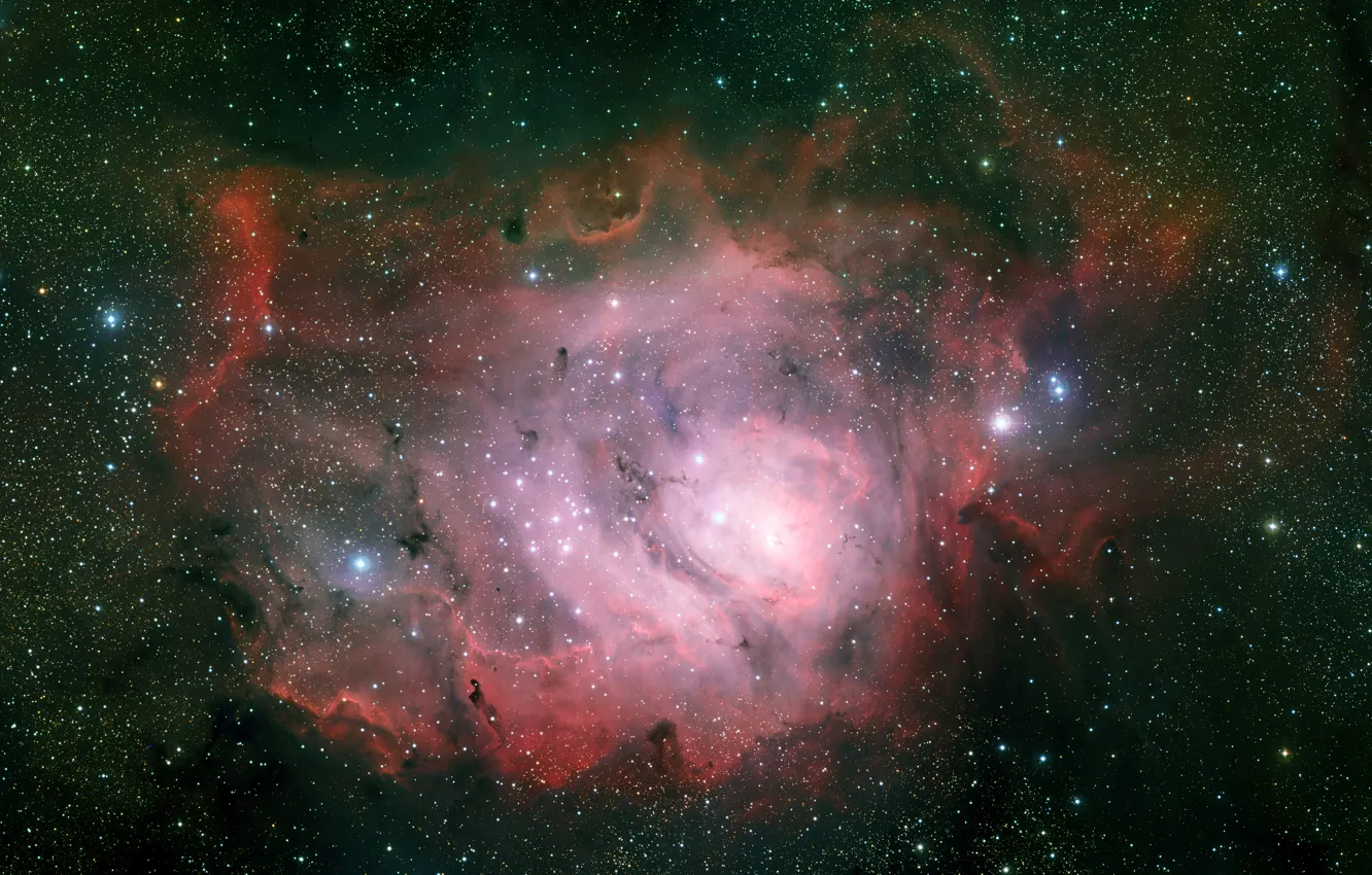 Photo wallpaper nebula, Laguna, Sagittarius, constellation, NGC 6523