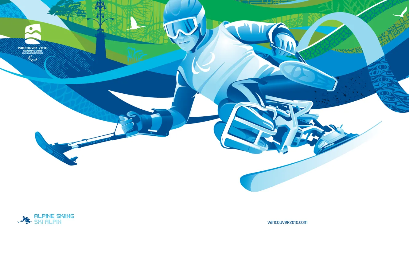 Photo wallpaper Vancouver, Olympics 2010, Alpine skiing