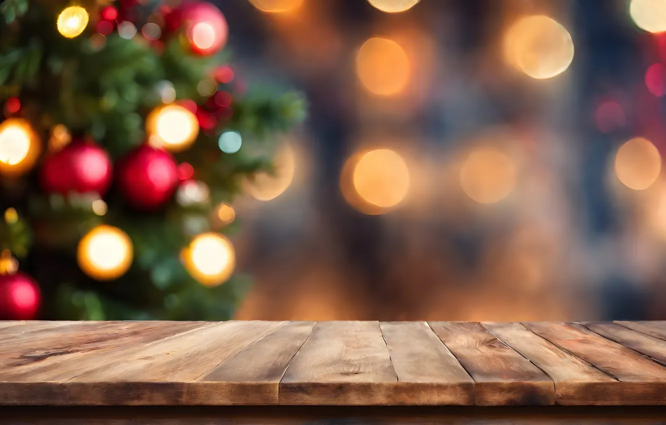 Photo wallpaper decoration, background, balls, tree, new year, Christmas, Christmas, balls