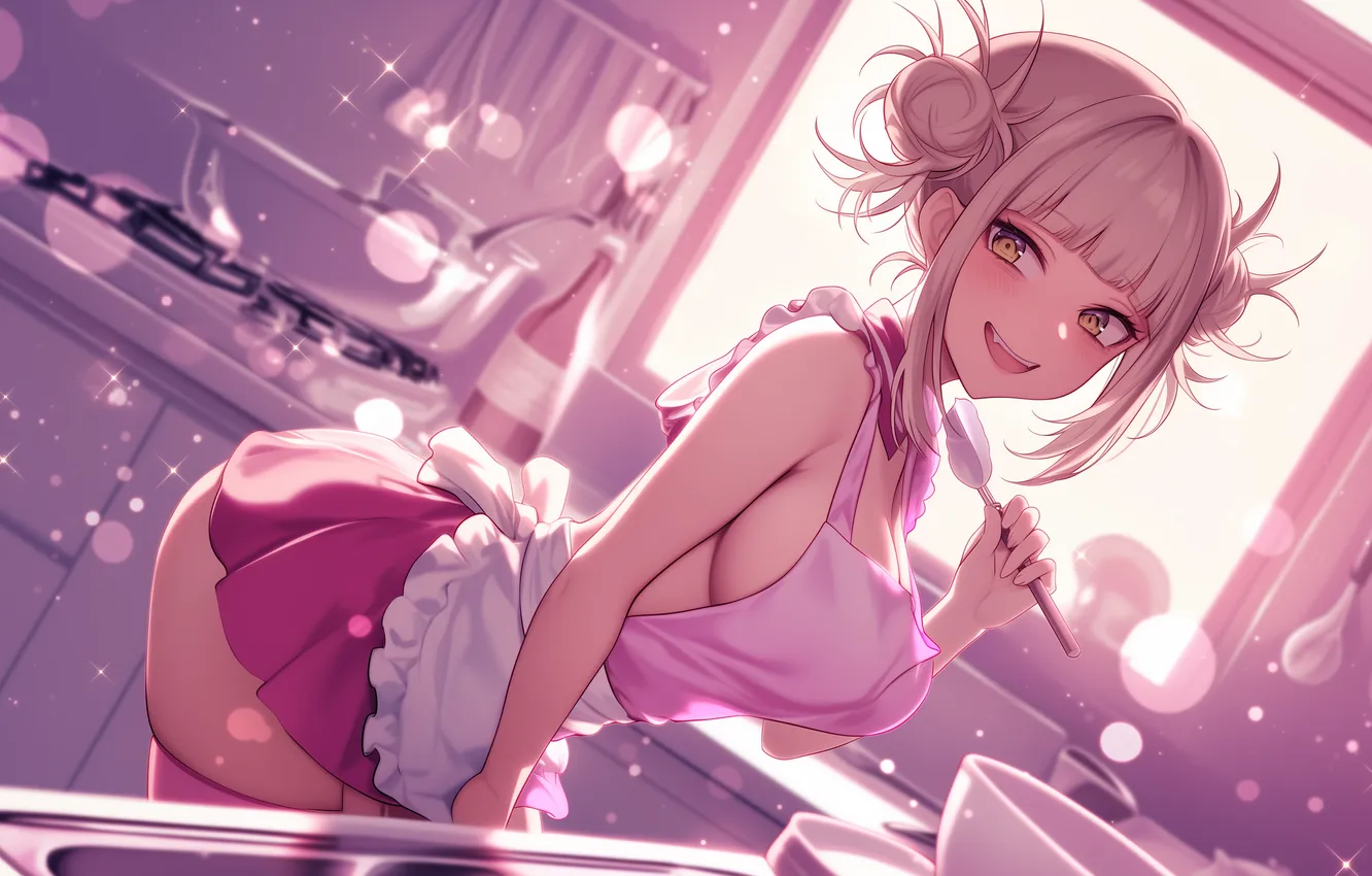 Photo wallpaper anime, art, wallpaper, the maid, apron, housewife, apron, Housewife