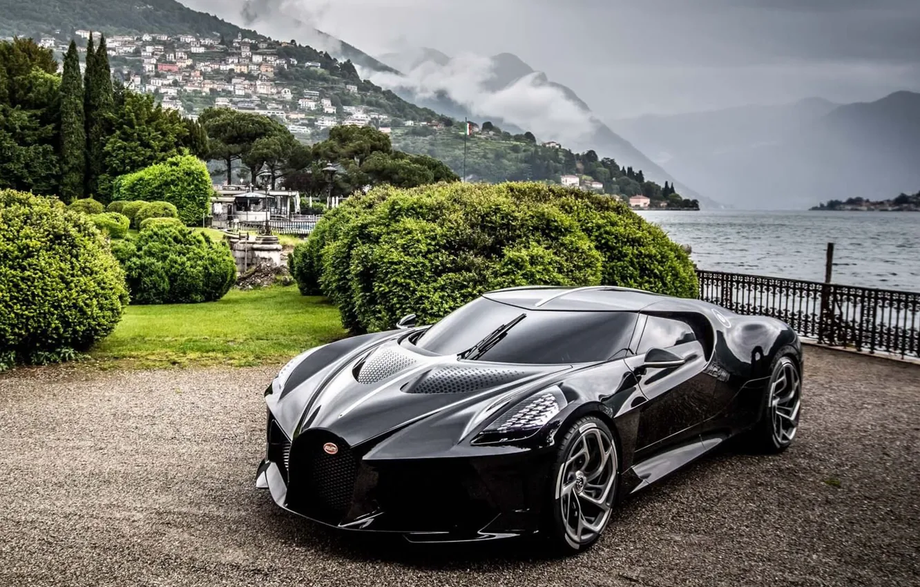 Photo wallpaper Bugatti, Black, car