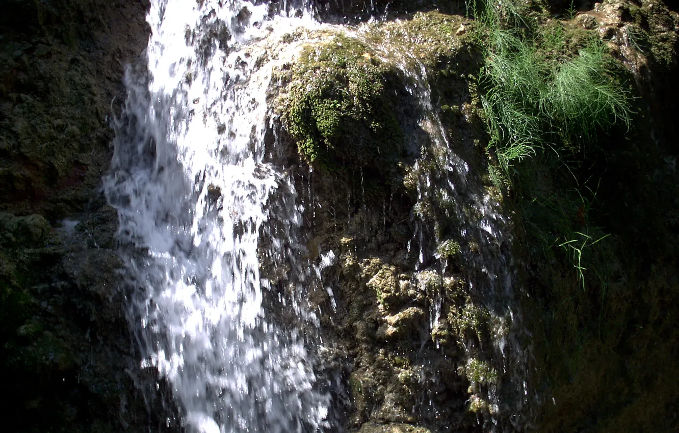 Photo wallpaper water, rock, the descent