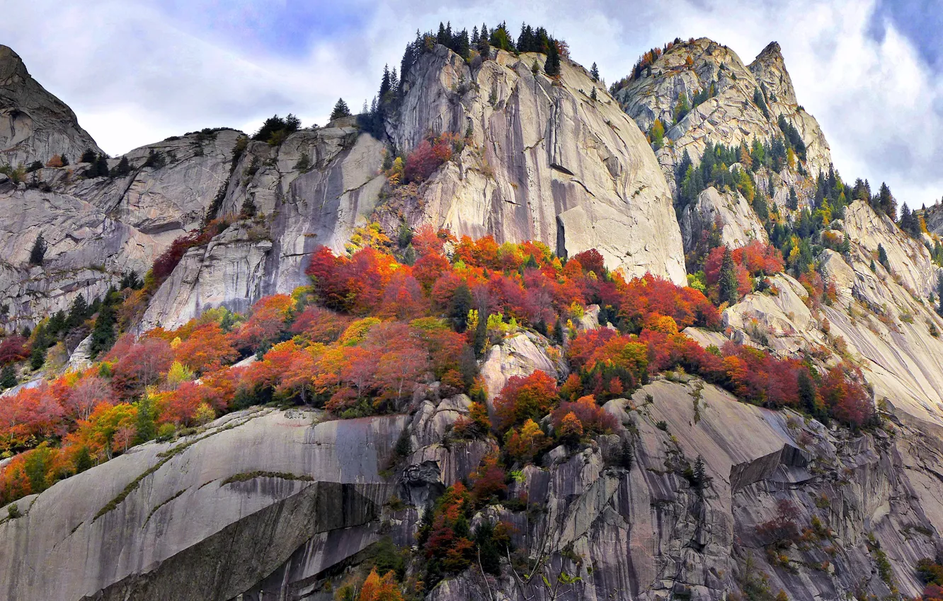 Photo wallpaper Lombardy, Val Masino, St Martin