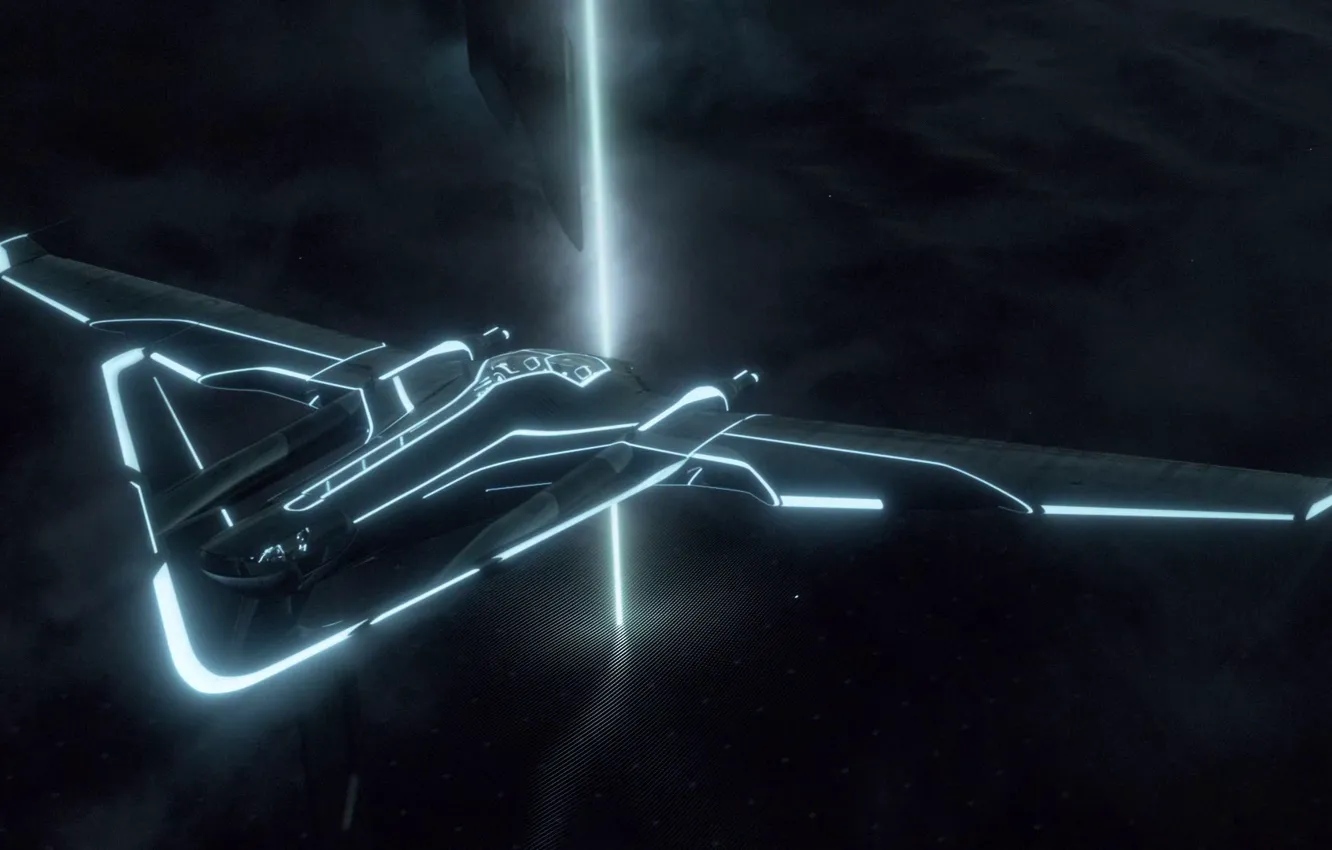 Photo wallpaper the plane, Fiction, film, Tron: Legacy, TRON Legacy, Still from the film