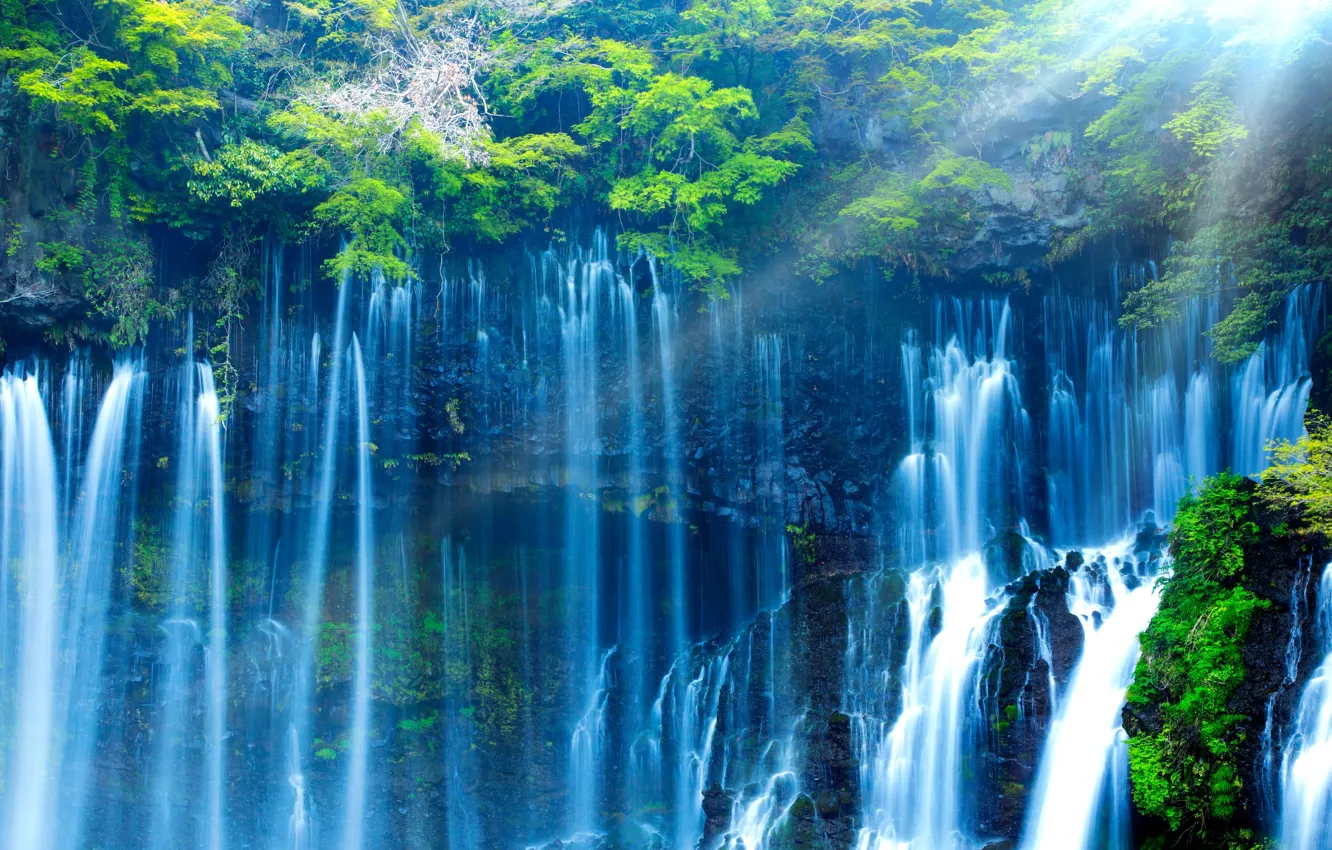 Photo wallpaper Japan, Shiraito falls, Fujinomii