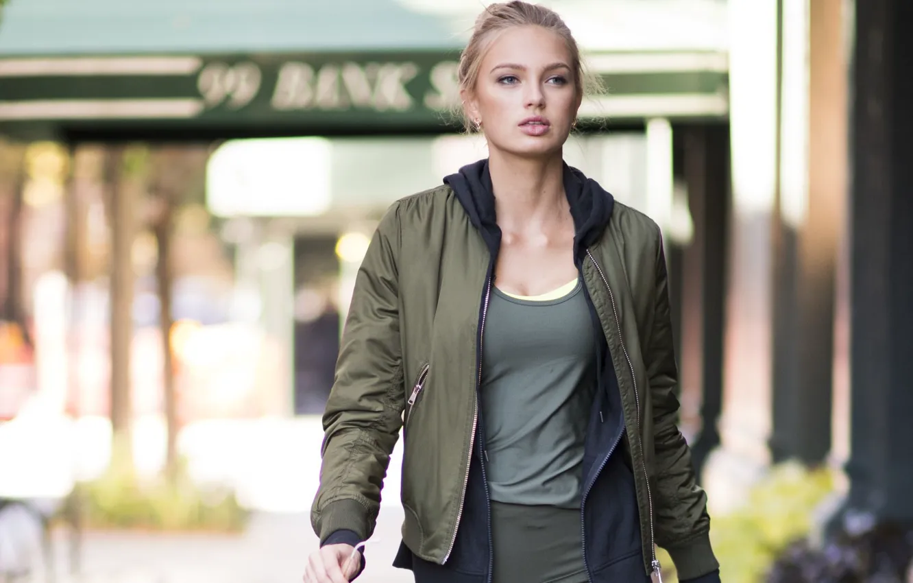 Photo wallpaper look, street, model, makeup, street, hair, Victoria’s Secret, Romee Strijd