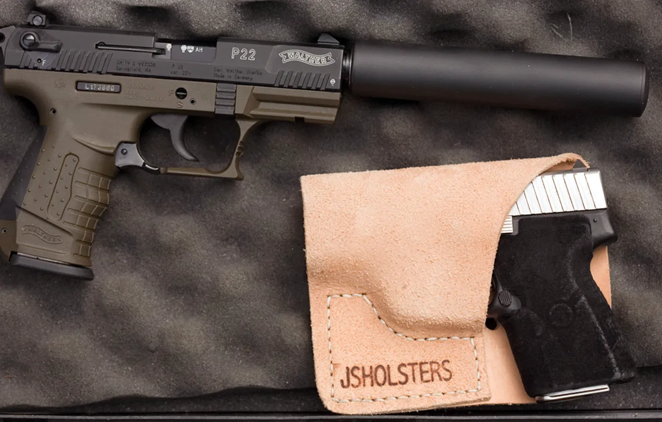 Photo wallpaper holster, Walther, P22, Carl Walther Sportwaffen GmbH, the German sports-training semi-automatic pistol