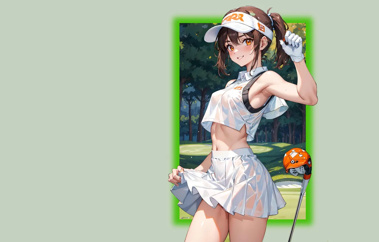 Photo wallpaper girl, sexy, golf, anime, pretty, babe, cute, sports