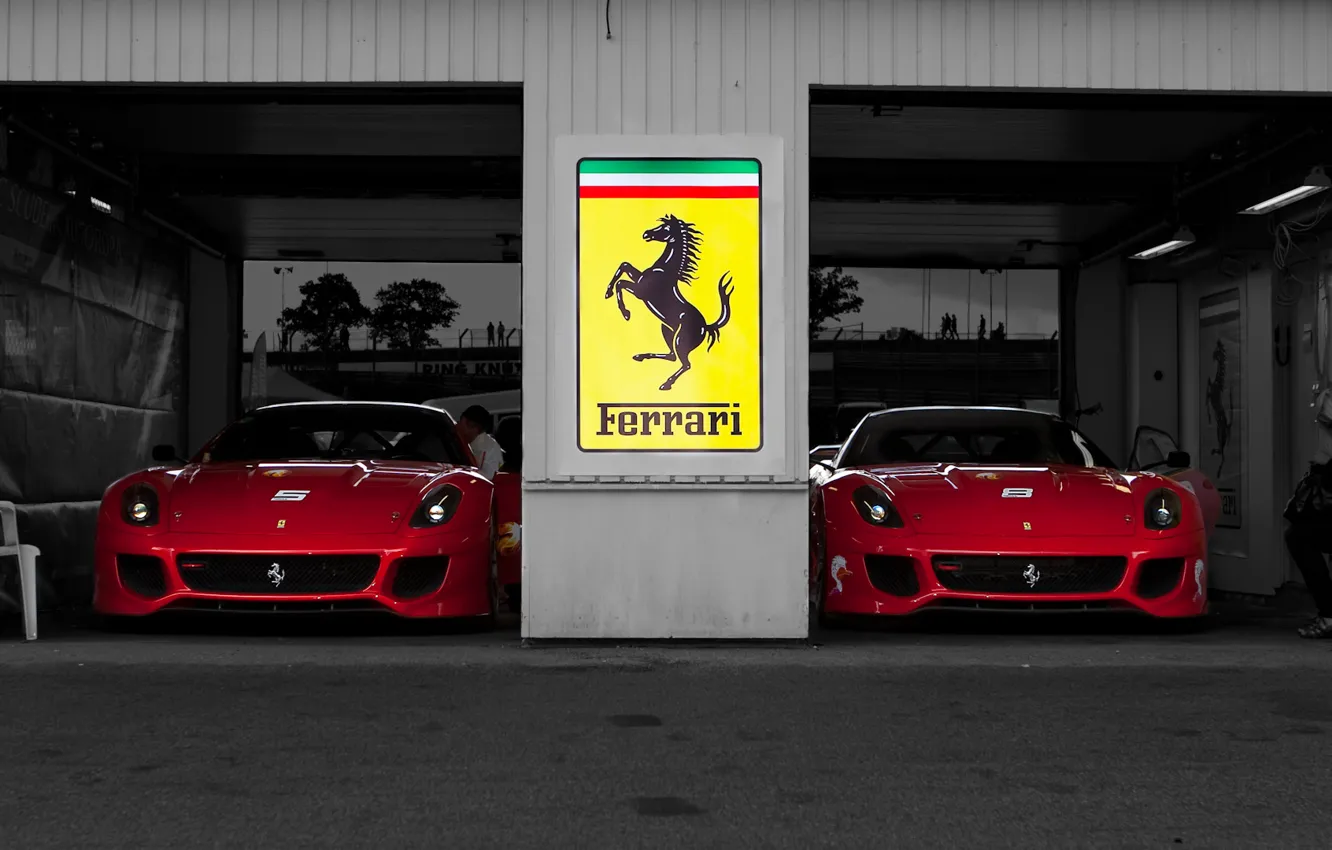 Photo wallpaper Ferrari, boxes, ferrari 599xx