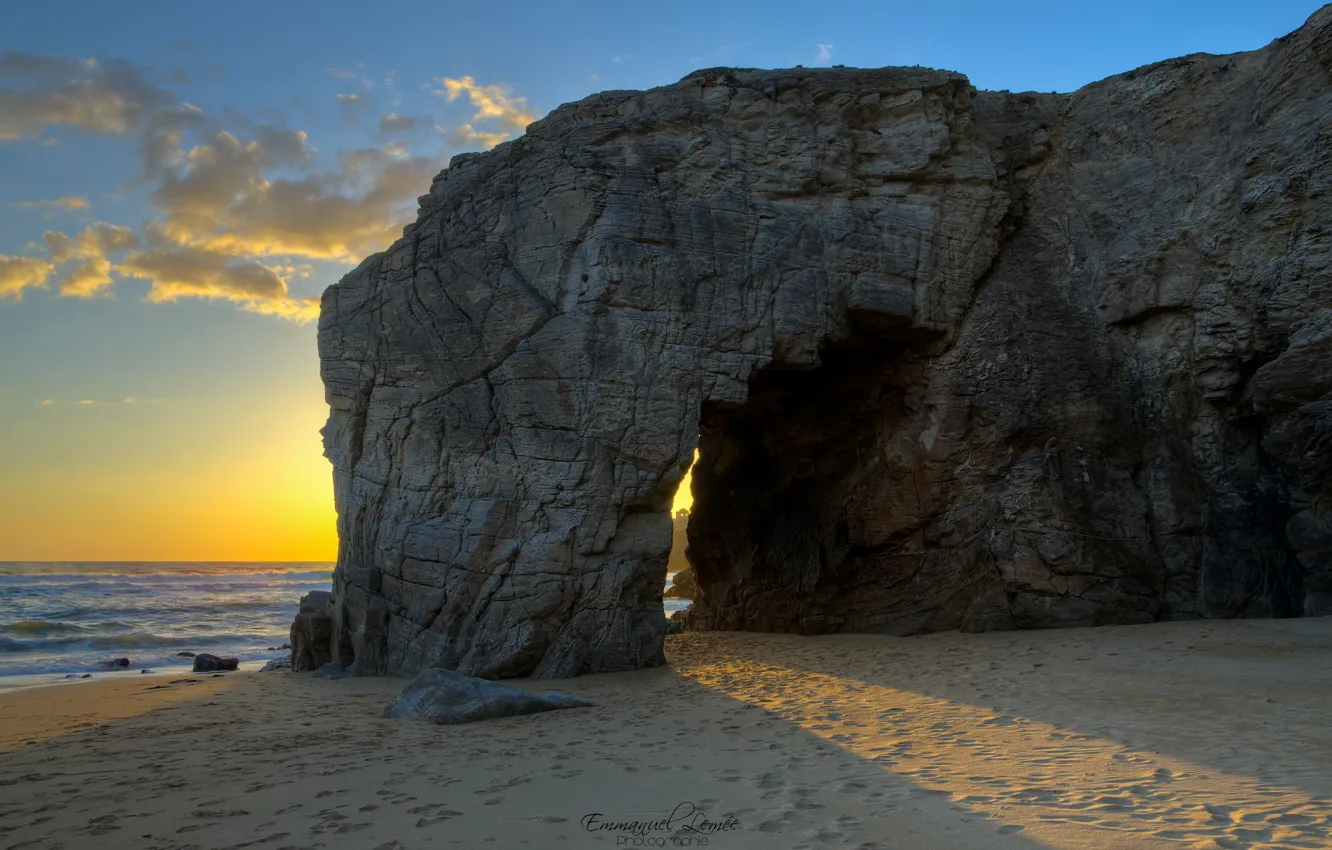 Photo wallpaper sea, landscape, rocks, France, Brittany, St.-Pierre-Quiberon