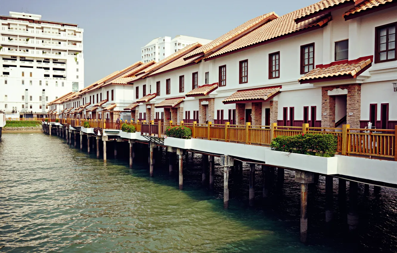 Photo wallpaper sea, blue, hotel, holiday, malaysia, lexis, port dickson