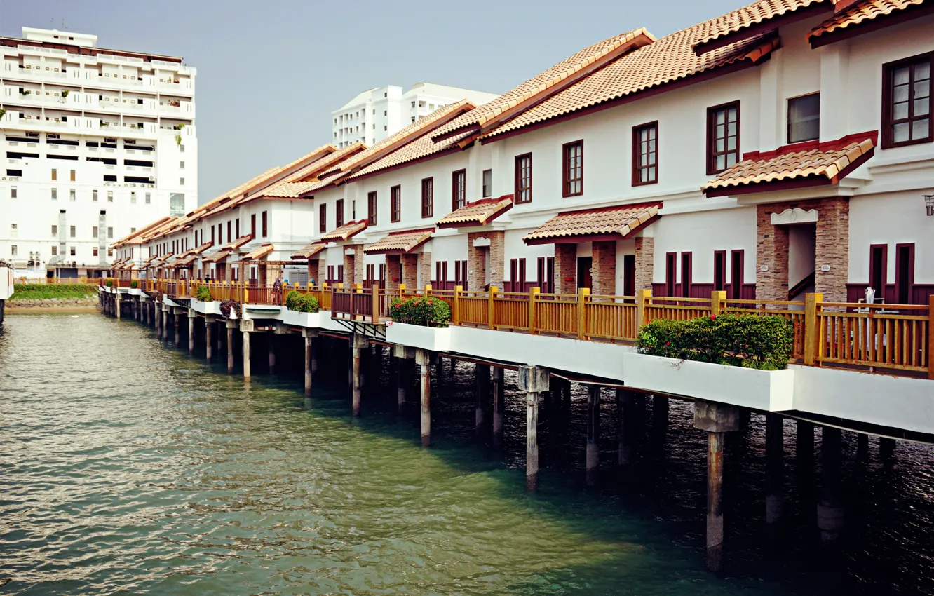 Photo wallpaper sea, blue, hotel, holiday, Malaysia, lexis, port dickson