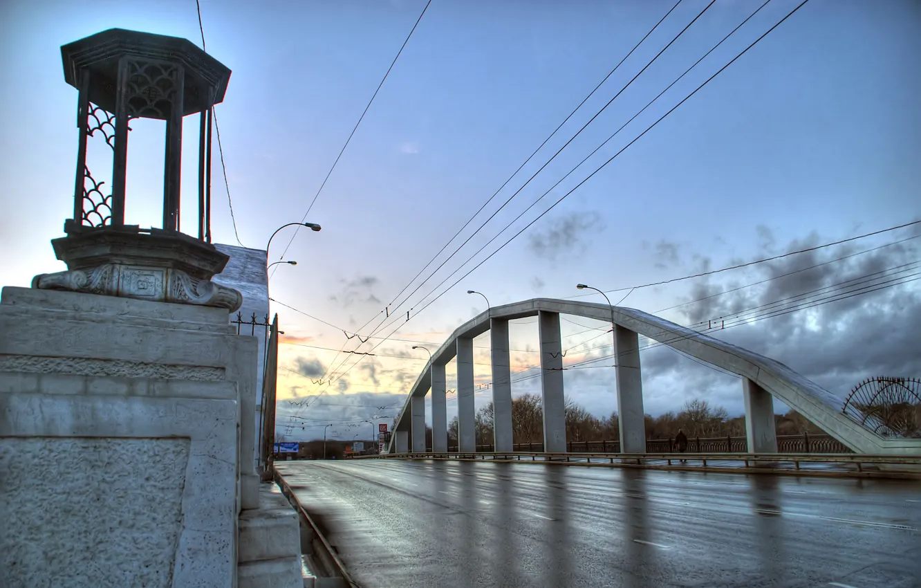 Photo wallpaper bridge, channel, Shchukin, Khoroshevsky straightening