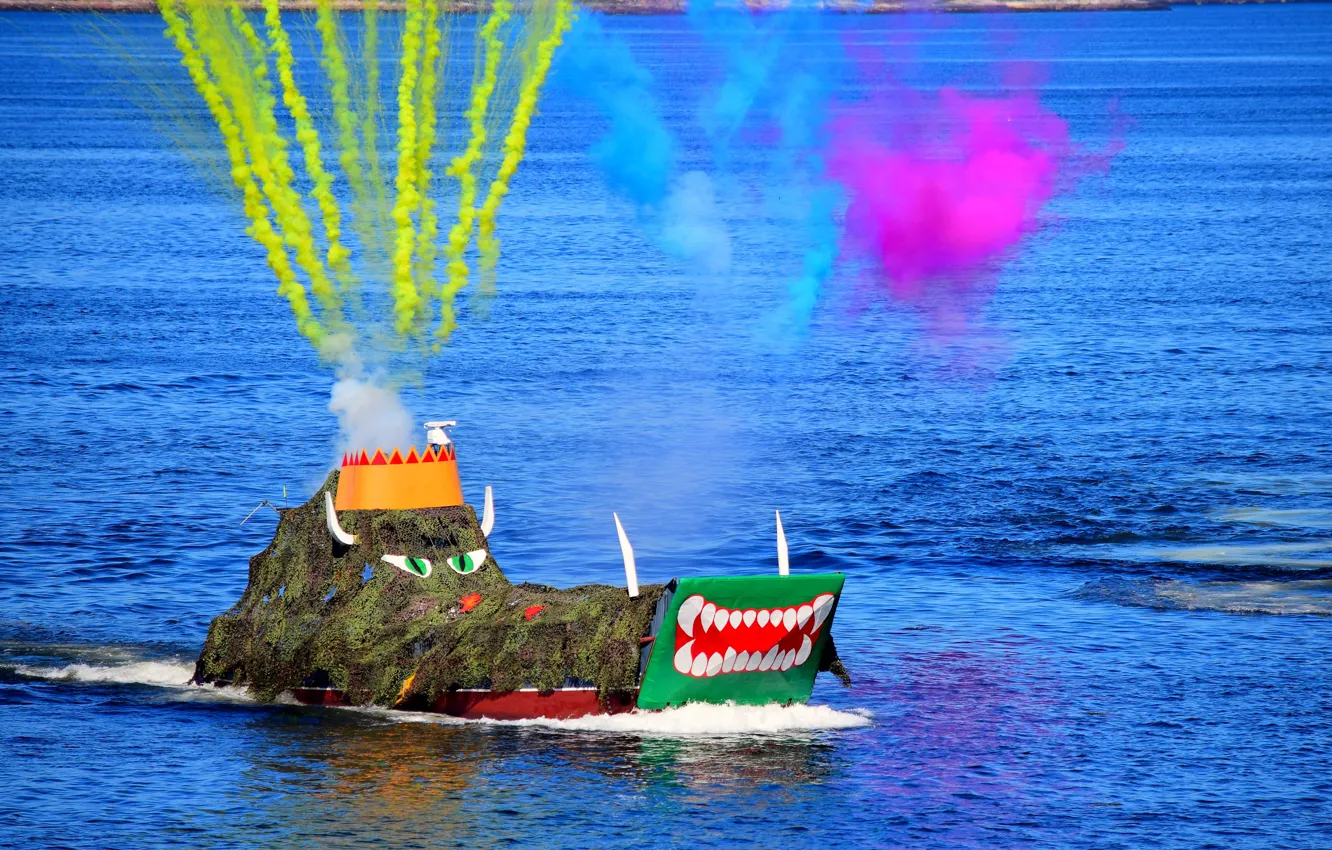 Photo wallpaper monster, parade, sea, Navy day, Severomorsk