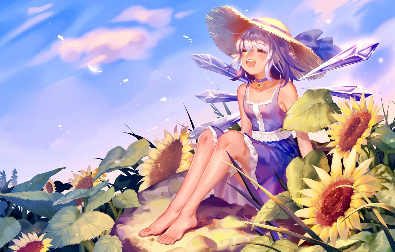 Photo wallpaper flowers, girl, Touhou, Touhou